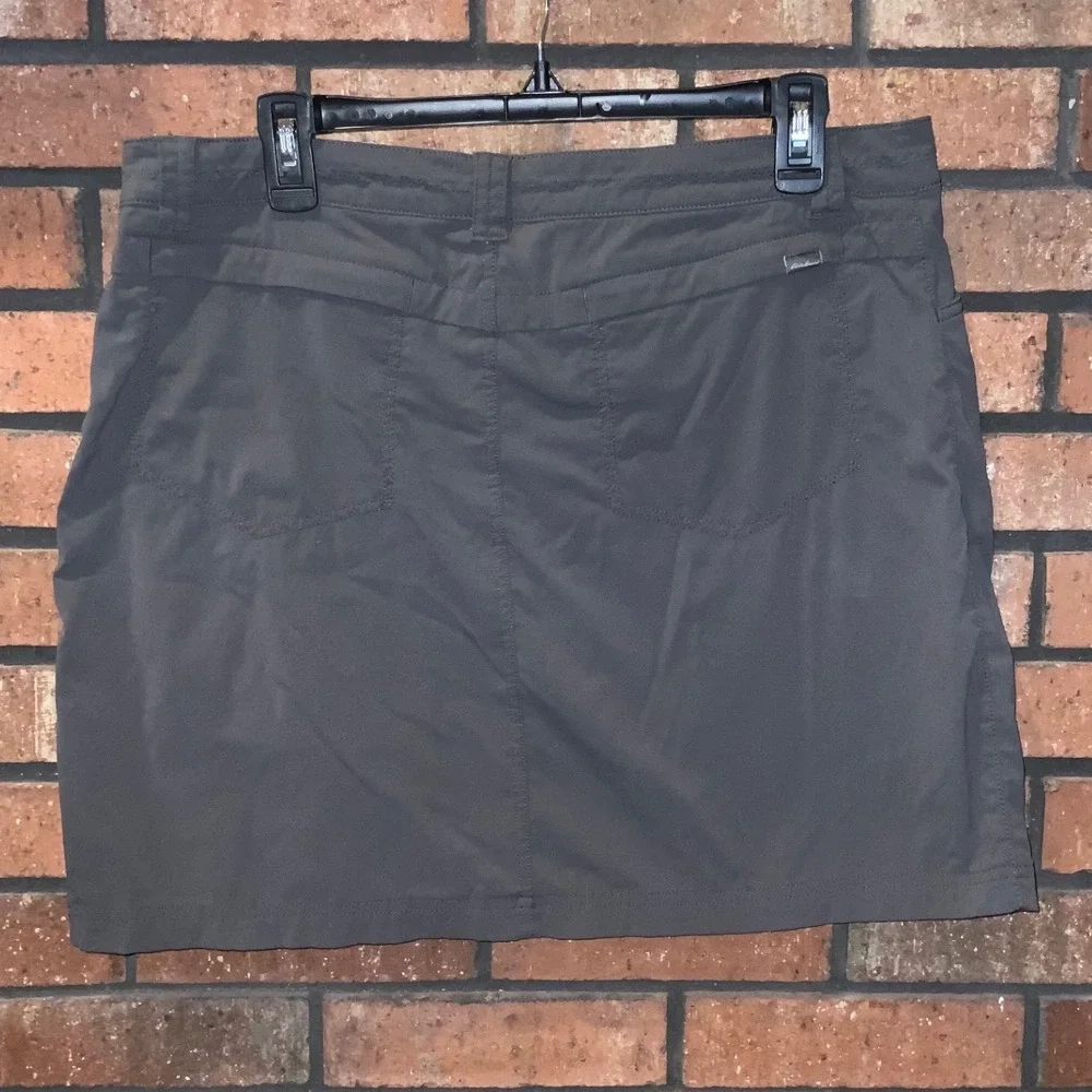 Eddie Bauer Womens Travex Skort Gray Hiking Travel Active Skirt Shorts Lining 12